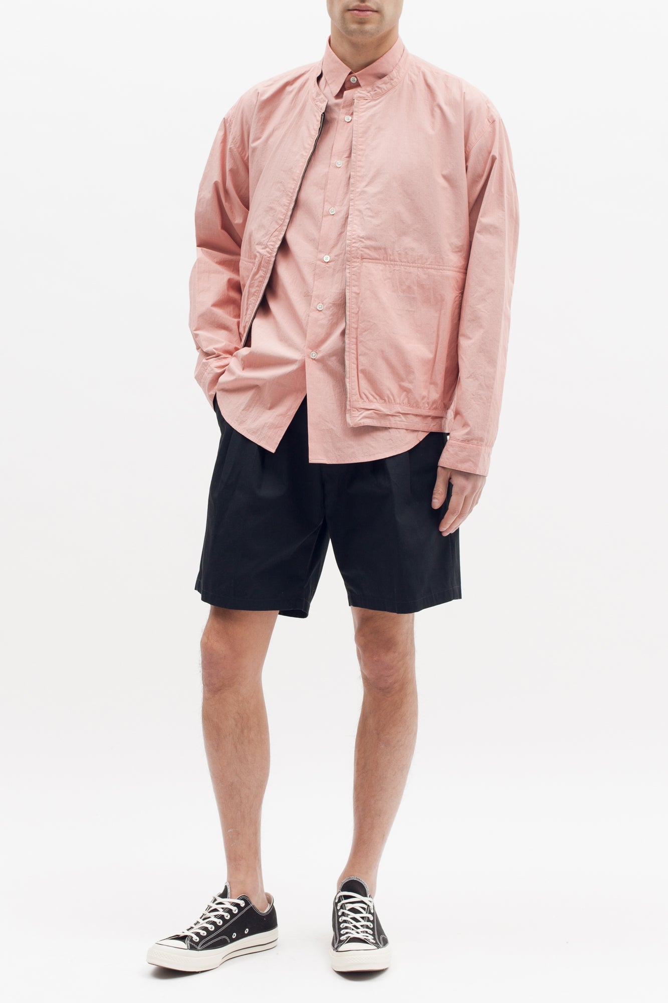 Reversible Bomber Jacket - Navy/Coral