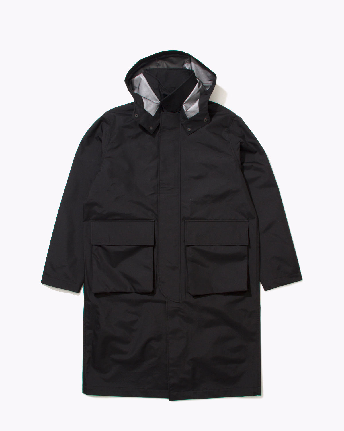 Hooded Mac Coat - Black