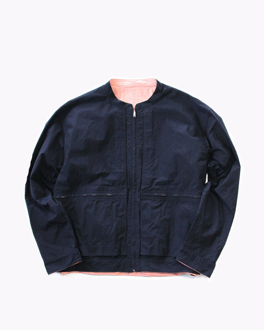 Reversible Bomber Jacket - Navy/Coral
