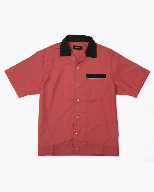 Rayon Bowling Shirt - Berry