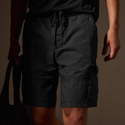 Stretch Poplin Cargo Short - Black