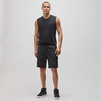 Stretch Poplin Cargo Short - Black