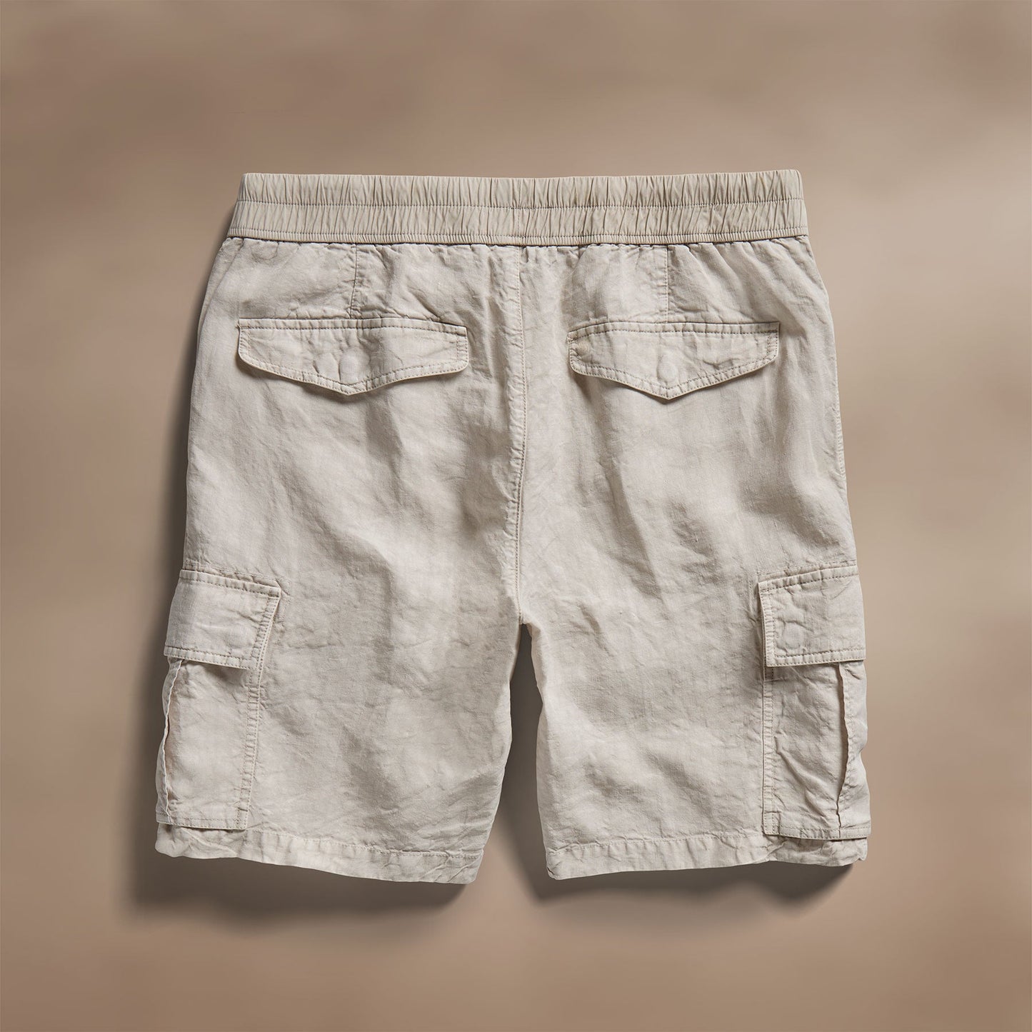 Textured Linen Flight Short - Salt Pigment