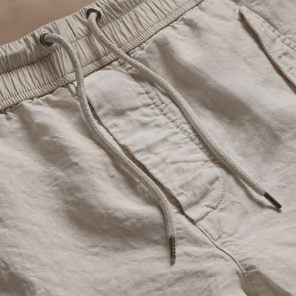 Textured Linen Flight Short - Salt Pigment